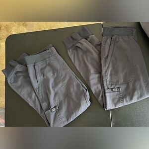 Med Couture Pewter Color Scrub Pants
